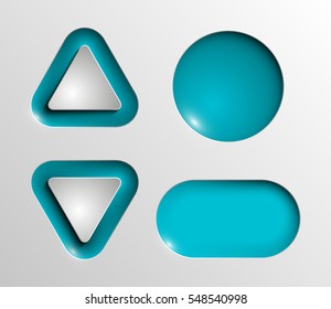 web round button for website or app. Isolated bell sign with border, reflection and shadow on background. Vector eps10.