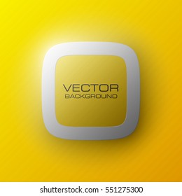 web rounded button for website or app. Isolated bell sign with border, reflection and shadow on background. Vector eps10.