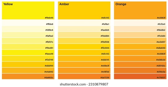 Web safe RGB with yellow, amber and orange