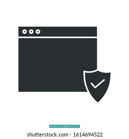 web saftey icon vector illustration logo template for many purpose. Isolated on white background.