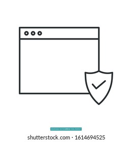 web saftey icon vector illustration logo template for many purpose. Isolated on white background.