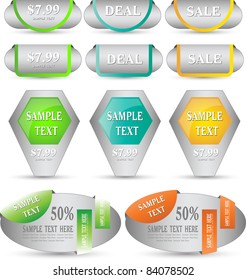 web sale and advertisement element set vector