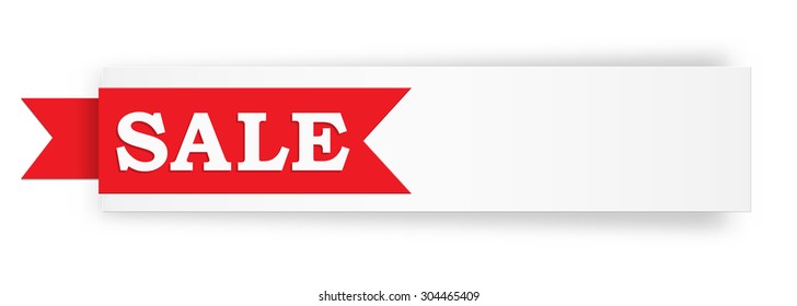 the web sale banner / the blank white banner with stylish ribbon /  the banner