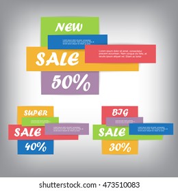 Web sale banner, web sale element