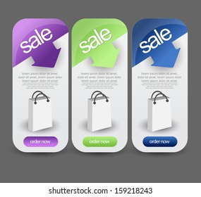 web sale banner set