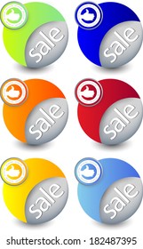 web sale banners badges