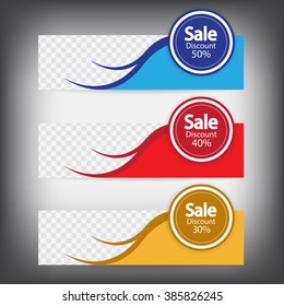 Web sale discount percent banners