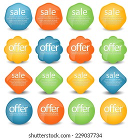 web sale element set. vector