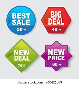 Web sale label and sticker