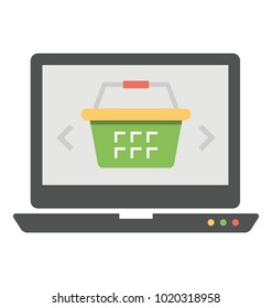 
Web sales, flat icon online shopping
