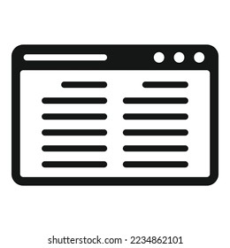 Web scenario icon simple vector. Film movie. Routine book