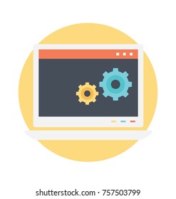 
A web screen data with cogwheel icons symbolising data processing