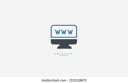 Web screen vector logo design