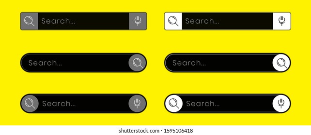 web search bar design for the application interface or website. vector element illustration