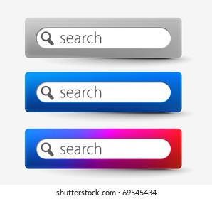 Web search bars with includes three color versions.