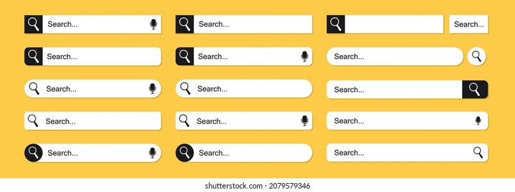Web search bars vector illustration