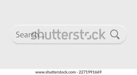 Web search button concept in neumorphism-Stock Vector.Search window with shadow effect