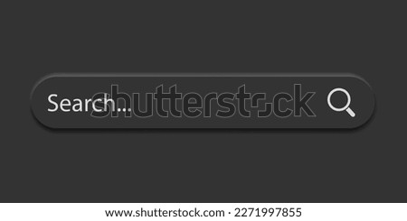 Web search button concept in neumorphism-Stock Vector.Search window with shadow effect