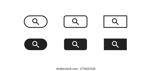 Web search button, simple isolated icon for your design in vector flat style.