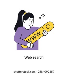 Web Search Concept vector illustration.  isolated on white Background.