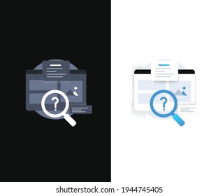 Web search dark and day mode icon design