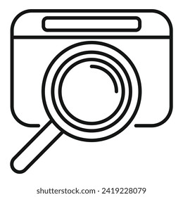 Web search data icon outline vector. Seo engine. Rank boost