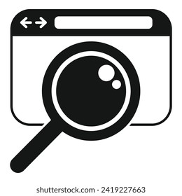 Web search data icon simple vector. Seo engine. Rank boost