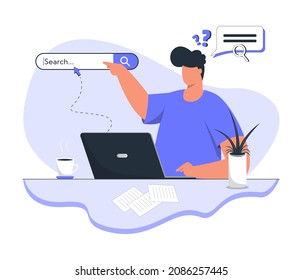 Web-Suchmaschinenkonzept in flacher Illustration