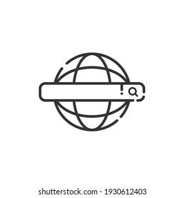 Web search engine icon vector