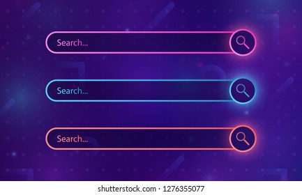 Web search field. Design element of Web site, applications, e-shop. Template isolated. Vector illustration. 