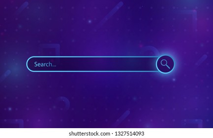 Web search field. Design element of Web site, applications, e-shop. Template isolated. Vector illustration. 