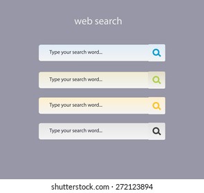 Web search field with light colors