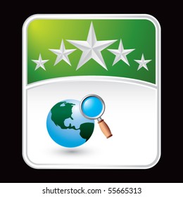 web search green star background