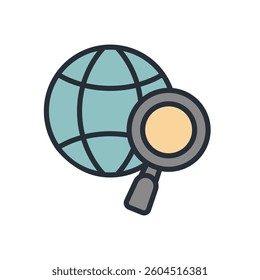 web search icon collection .design style with background
