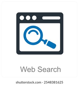 Web Search and search icon concept