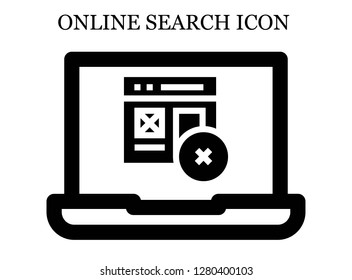 Web search icon. Editable Web search icon for web or mobile.