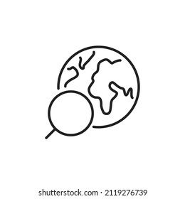 Web search icon. High quality black vector illustration.