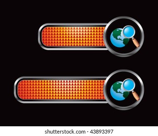 web search icon on orange checkered tabs
