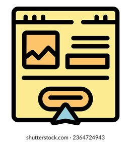 Web search icon outline vector. Modern facility. Modern accommodation color flat