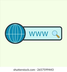 web search icon. icon related to design elements. suitable for web site, app, user interfaces,element, printable etc. flat icon style. simple vector design editable