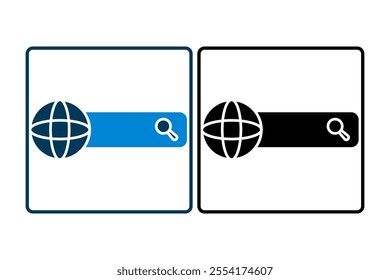 Web Search icon. icon related to Search. suitable for web site, app, user interfaces, printable. solid icon style. simple vector design editable