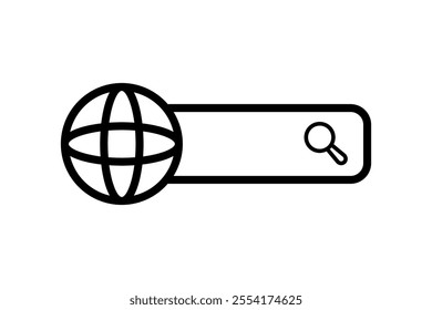 Web Search icon. icon related to Search. suitable for web site, app, user interfaces, printable. line icon style. simple vector design editable