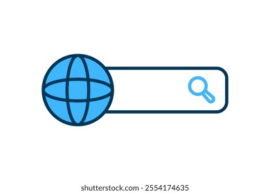 Web Search icon. icon related to Search. suitable for web site, app, user interfaces, printable. flat line icon style. simple vector design editable