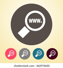 Web Search Icon in round shape. 