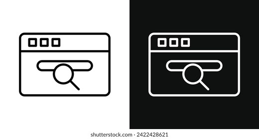 Web Search Icon Set. Vector Illustration