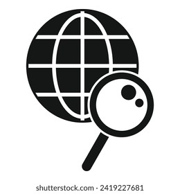 Web search icon simple vector. Online market boost. Global web data