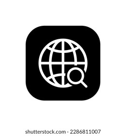 Web search icon vector isolated on square background