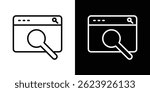 Web search icon vector for web and mobile app. Symbol isolated.