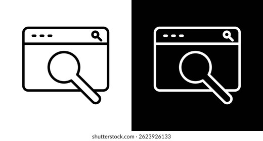 Web search icon vector for web and mobile app. Symbol isolated.