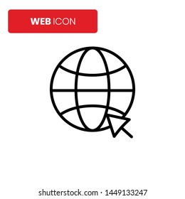 Web search icon vector on white background